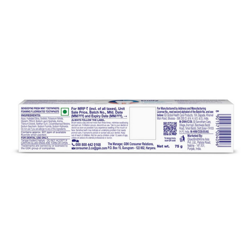 Sensodyne Fresh Mint Sensitivity Toothpaste - Distacart