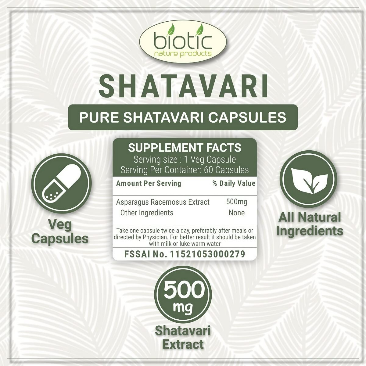 Biotic Shatavari Capsules For Women & Men