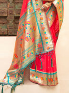 Shree Shyam Fashion Silk Blend Pink Saree - Distacart