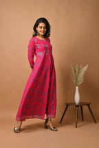 Kaajh Women's Pink Paisley Print kurta - Distacart