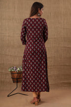 Kaajh Women's Purple Floral Print Kurta - Distacart