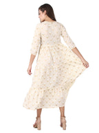 Kaajh Off White Gold Print kurta For Women - Distacart