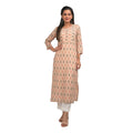 Kaajh Women's Beige Printed Casual kurta - Distacart