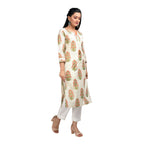 Kaajh Women's Off White Booti Print kurta - Distacart