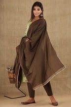 Kaajh Women's Green Brown Floral Print Suit Set - Distacart