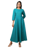 Kaajh Women's Green Solid Sequin Anarkali Kurta - Distacart