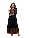 Kaajh Women's Black Mirror Embellishment Ethnic Kurta - Distacart