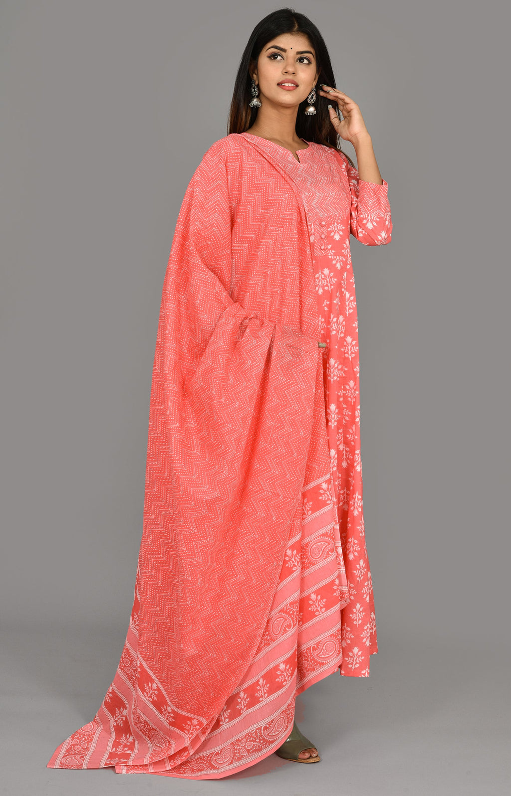 Kaajh Pink Suit Set In Floral Print For Women - Distacart