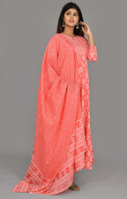 Kaajh Pink Suit Set In Floral Print For Women - Distacart