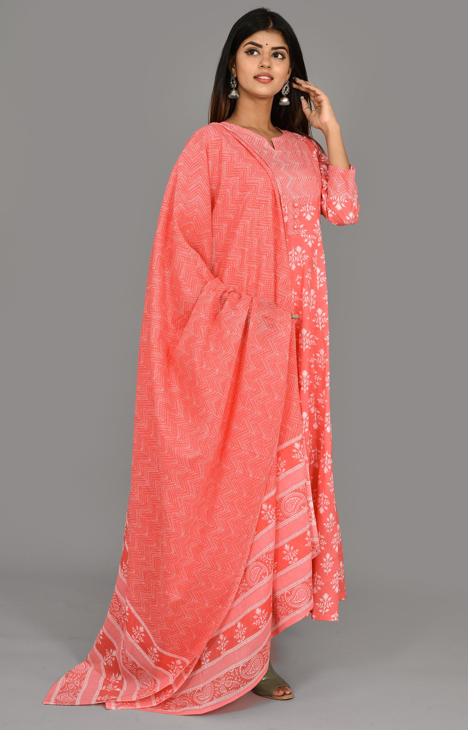 Kaajh Pink Suit Set In Floral Print For Women - Distacart