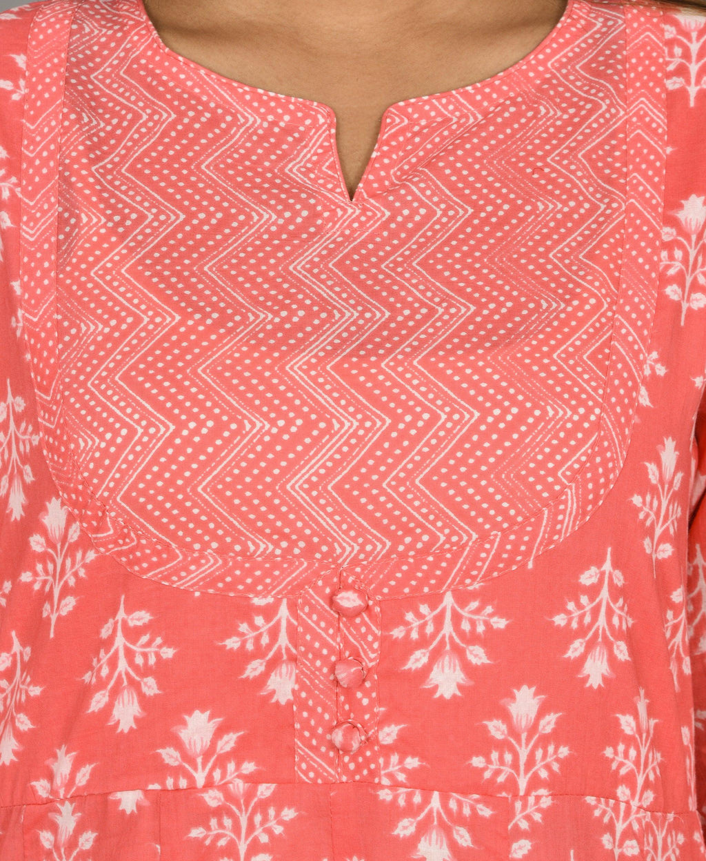 Kaajh Pink Suit Set In Floral Print For Women - Distacart