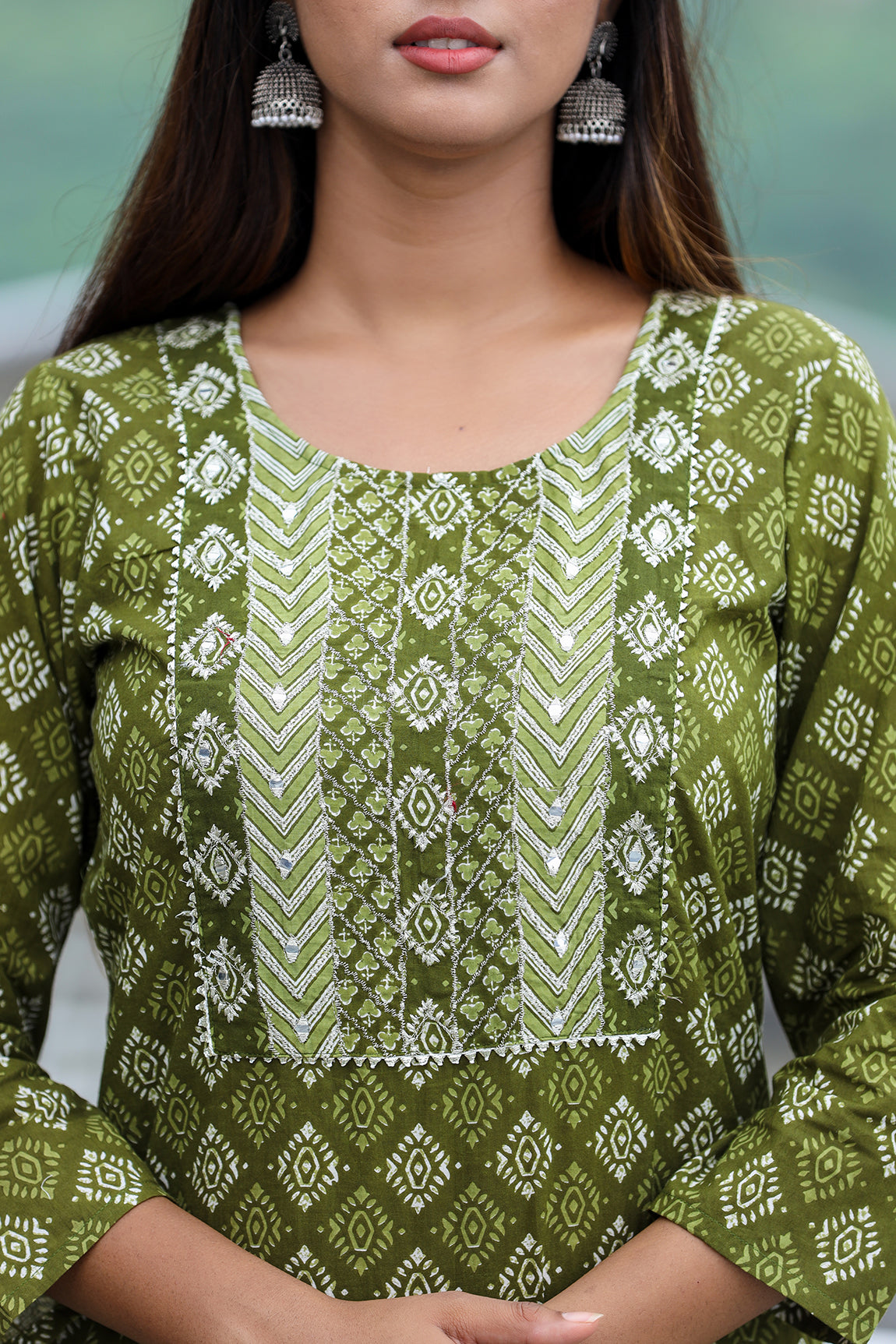 Kaajh Women's Green Printed Kurta Pant Set - Distacart