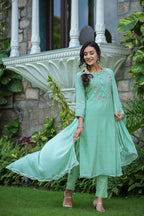 Kaajh Women's Green Modal Silk Suit Set - Distacart