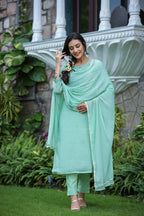 Kaajh Women's Green Modal Silk Suit Set - Distacart