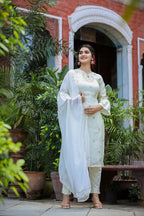 Kaajh Women's Off-White Modal Silk Suit Set - Distacart