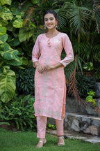 Kaajh Pink Modal Silk Suit Set For Women - Distacart