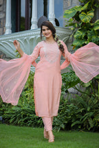 Kaajh Women's Pink Modal Silk Suit Set - Distacart