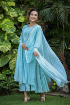 Kaajh Women's Sea Green Modal Silk Suit Set - Distacart
