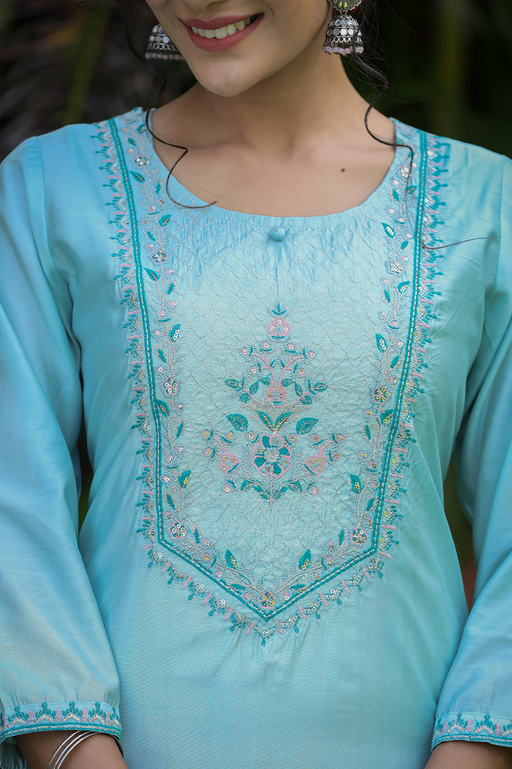 Kaajh Women's Sea Green Modal Silk Suit Set - Distacart