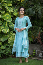 Kaajh Women's Sea Green Modal Silk Suit Set - Distacart