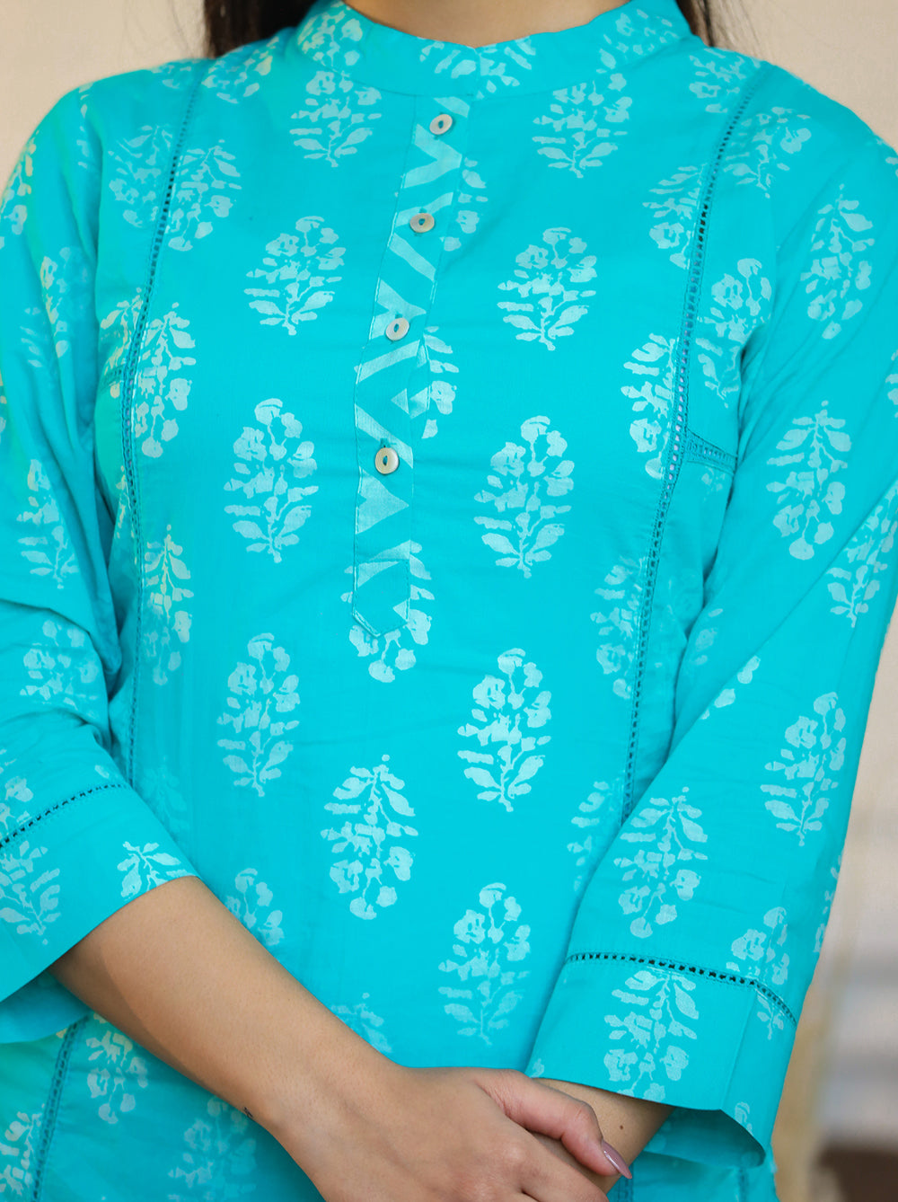 Kaajh Green Floral Printed Kurta Pant Set For Women - Distacart