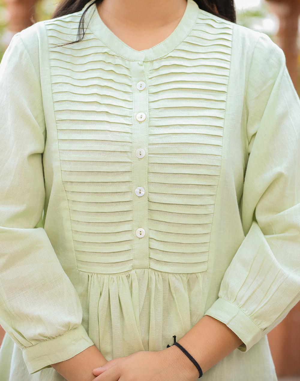 Kaajh Women's Pastel Green Cotton Tunic Top - Distacart