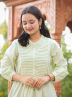 Kaajh Women's Pastel Green Cotton Tunic Top - Distacart