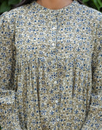Kaajh Women's Green Printed Cotton Top