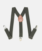 Manet Boys Solid Suspenders - Bottle Green