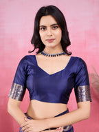 Vedant Vastram Banarasi Silk Fashion Saree - Navy