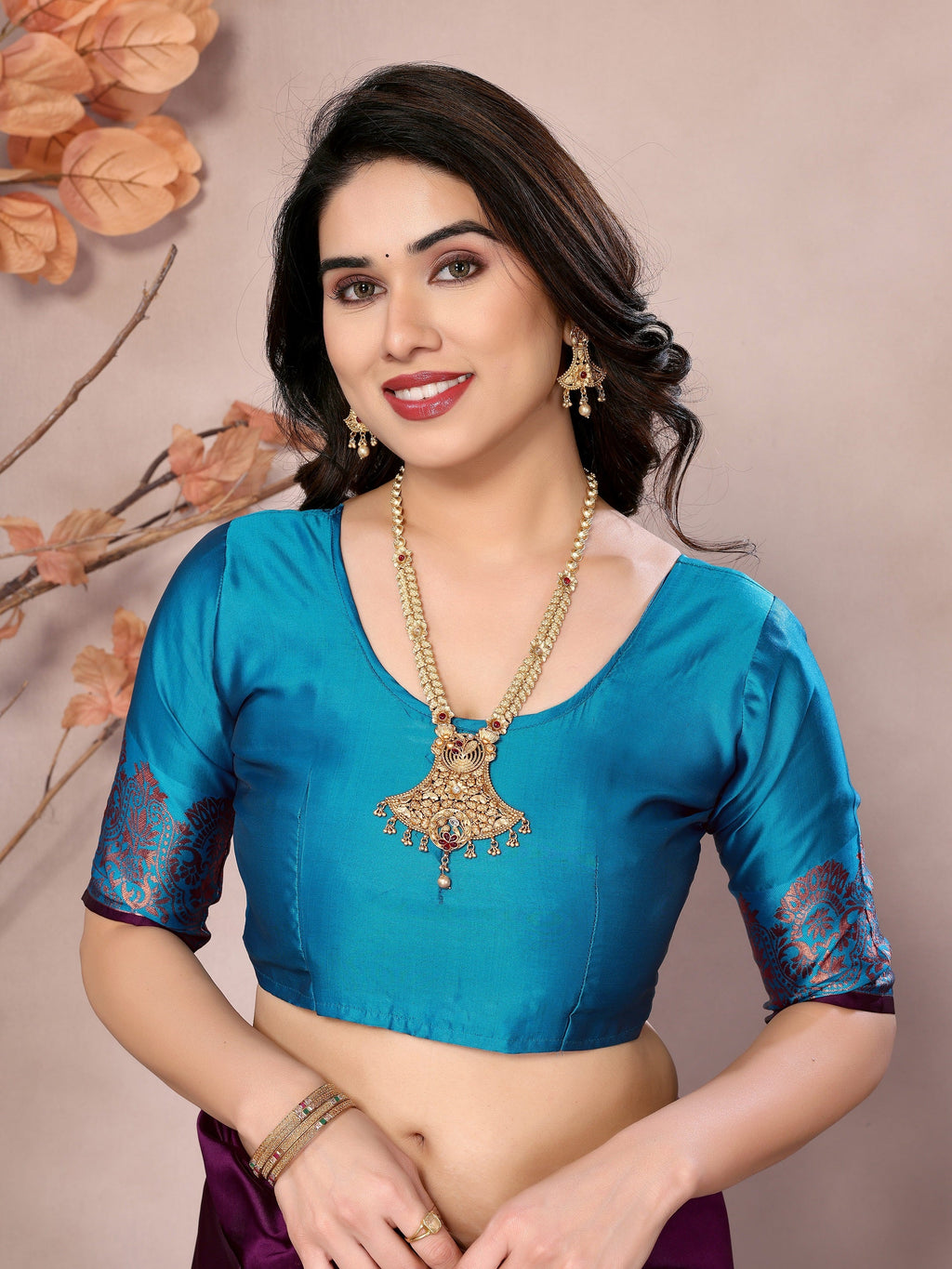 Vedant Vastram Soft Litchi Silk Kanjeevaram Saree - Wine - Distacart