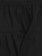 Ahalyaa Black Crepe Gold Pigment Print Kids Kurta Churidar Set For Boys