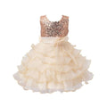 Asmaani Baby Girl's Gold Color Satin Knee Length Frock (AS-dress-22070)