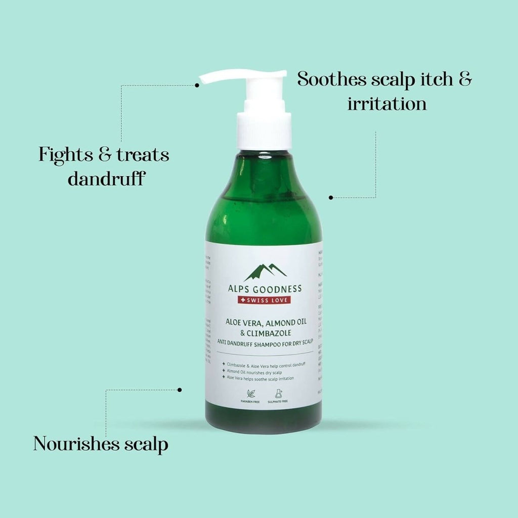 Alps Goodness Aloe Vera, Almond Oil & Climbazole Anti-Dandruff Shampoo