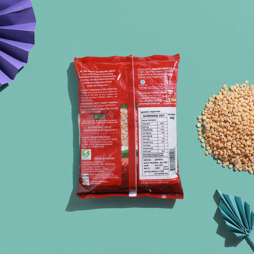 Organic India Arhar Dal (Tur Dal) - Distacart