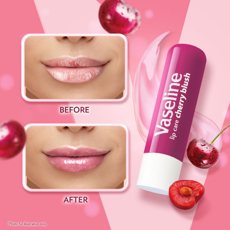 Vaseline Lip Care Lip Balm Stick - Cherry Blush - Distacart