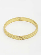 NVR Men's Gold-Plated Stainless Steel Kada Bracelet - Distacart
