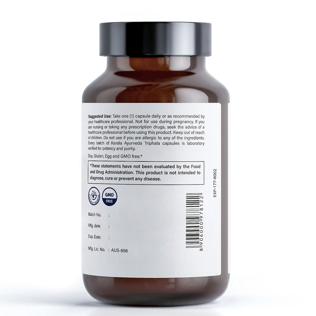Kerala Ayurveda USA Triphala Veg Capsules