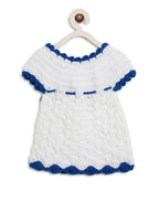 ChutPut Hand knitted Crochet Elsa Dress with Cap For Baby Girls - White