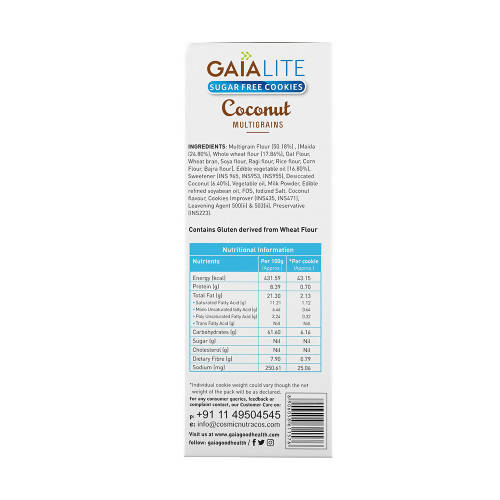 Gaia Lite Sugar Free Coconut Cookies