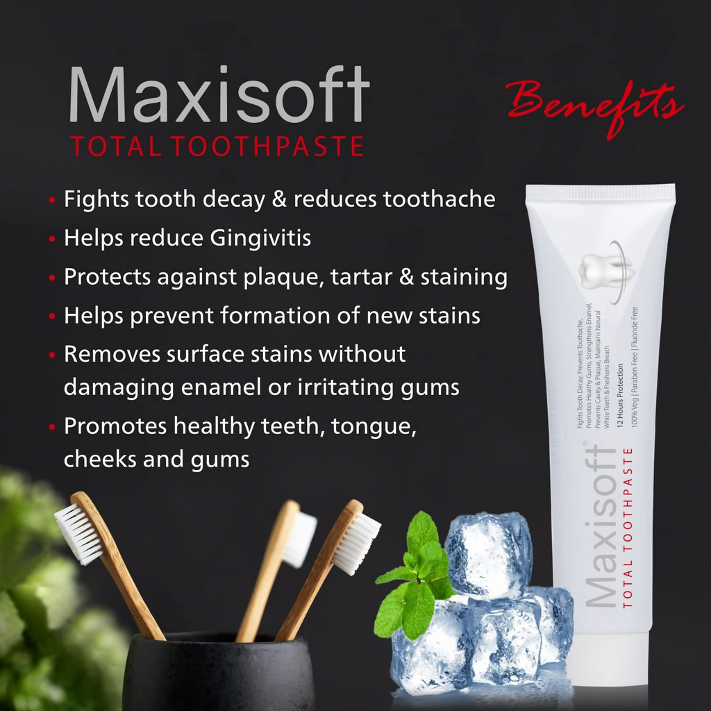 Maxisoft Total Toothpaste With Akarkara Babool Bakul Camphor Elaichi Pipli & Clove