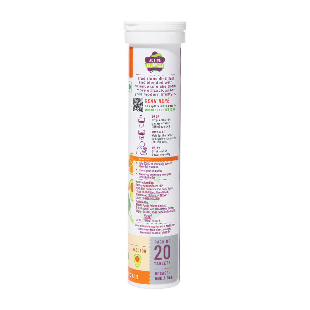 Panchamrit Multi-Vitamin Effervescent Tablets-Orange Flavor - Distacart