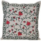 The Decor Nook Red Floral Print Cushion Cover