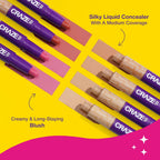 Swiss Beauty Craze Twosome Face Stick 2-In-1 Beauty Wand Concealer and Blush - 2 Light - Rose