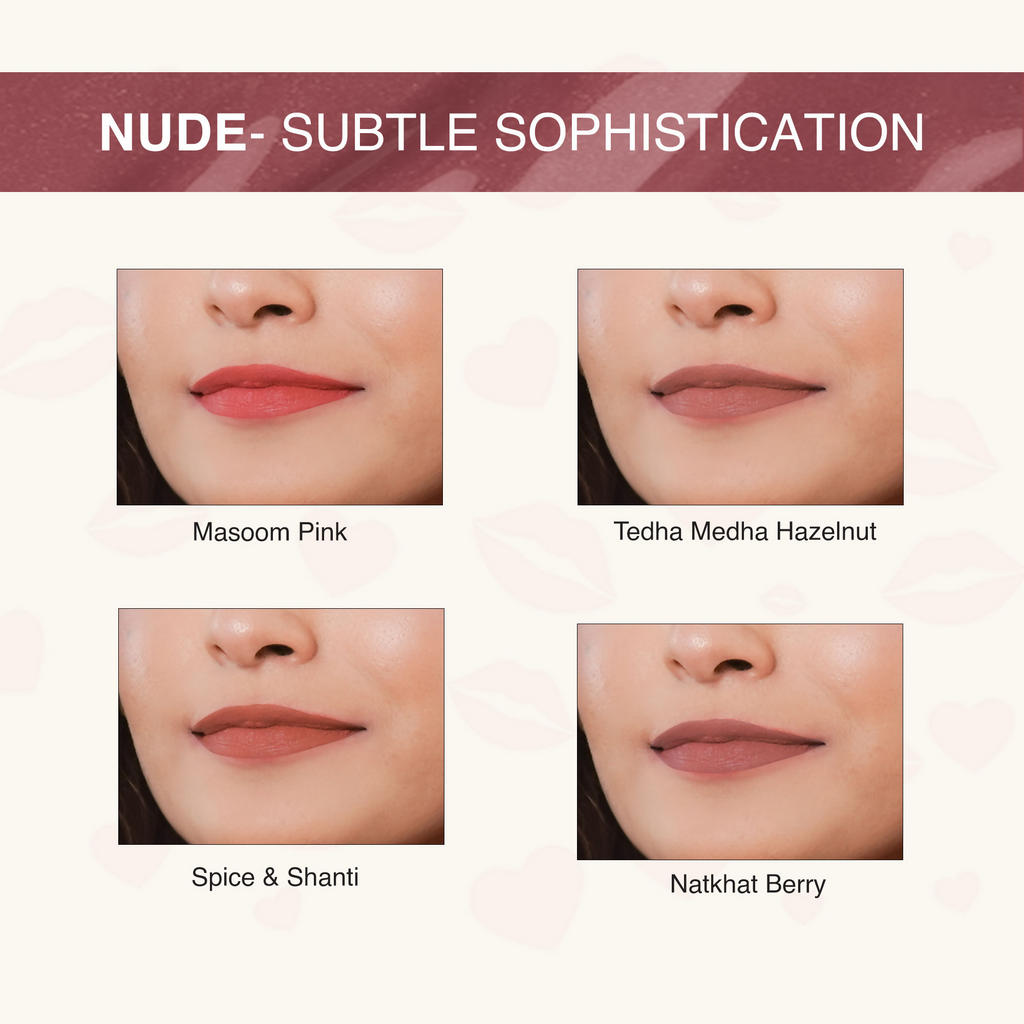 Nourish Mantra Liquid lipstick Creamy Matte with SPF / Water Proof, Smudge Proof Shade-Natkhat Berry