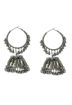 Mominos Fashion Johar Kamal Oxidised Black-Plated With Ghungroo Jhumkas - Distacart