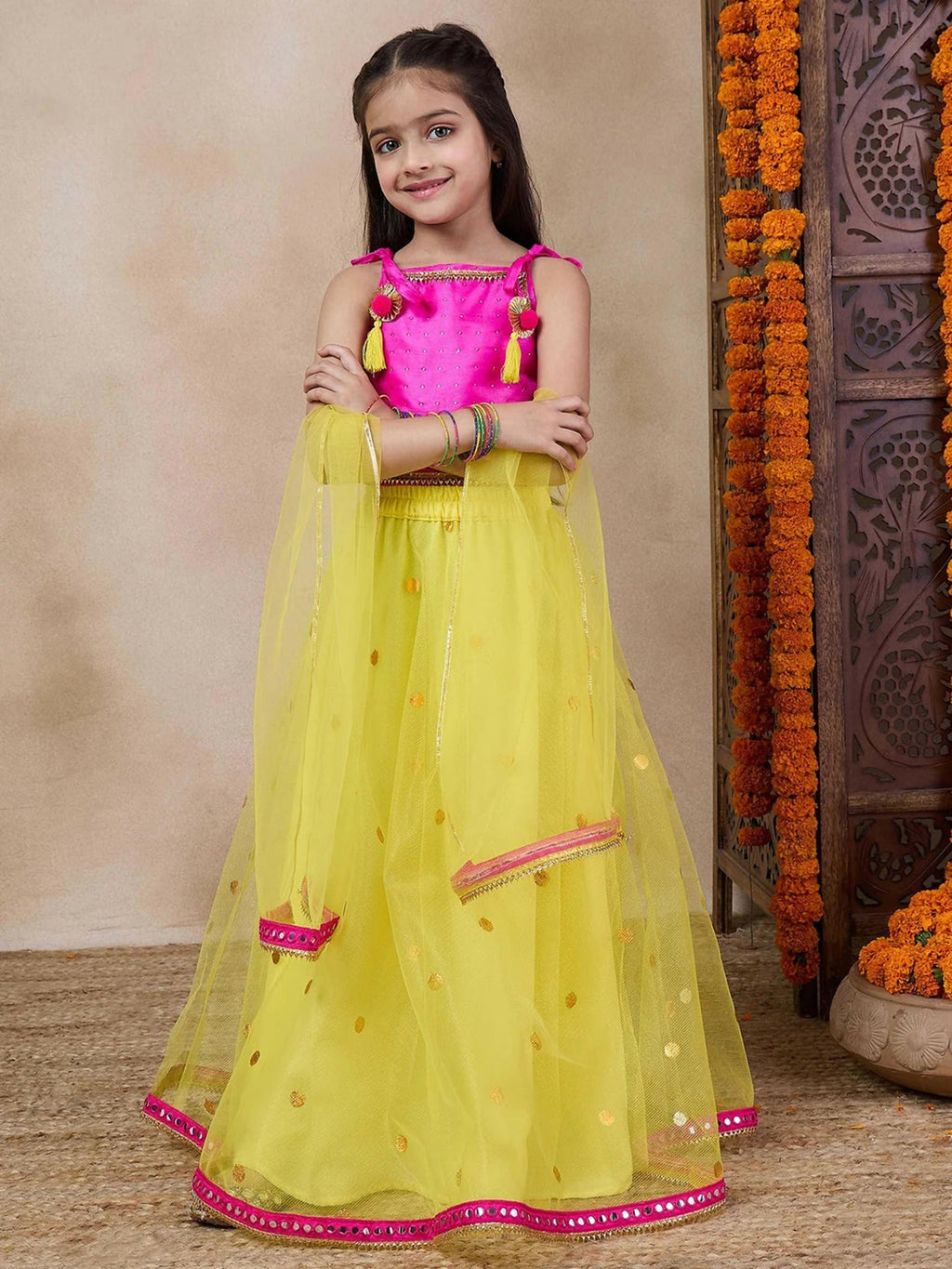 Joban Fashion Girl's Pink Color Lehenga Choli