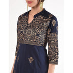 Cheera Women's Hand Block Print Anarkali Kurta (CH-031K)