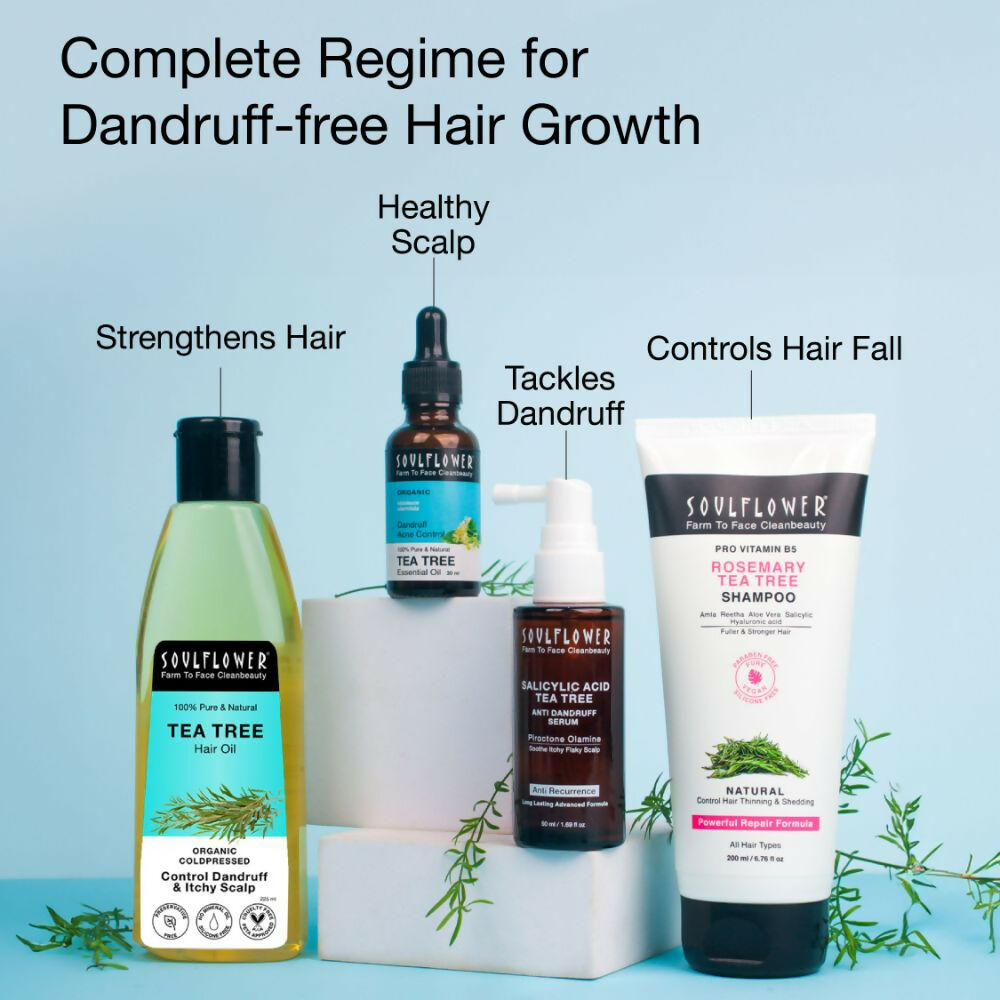 Soulflower Salicylic Acid Tea Tree Anti Dandruff Hair Serum