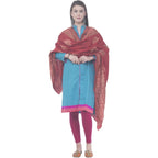 A R SILK Mehroon Color Chanderi gold print Chanderi cotton Dupattas and Chunnis